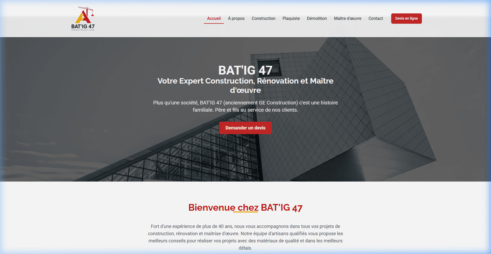 Page d’accueil de Bati G 47
